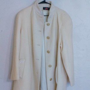 Alorna vintage cream wool woman coat